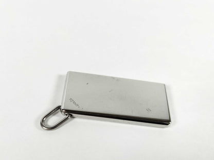 HERMES Hermès Symbol Choker Necklace with Pair Plates, 2000, Metal, Silver Color, Top Only, Pendant Top