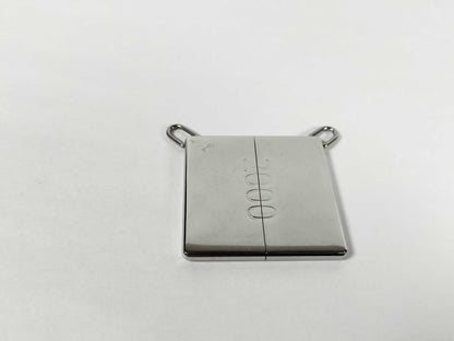 HERMES Hermès Symbol Choker Necklace with Pair Plates, 2000, Metal, Silver Color, Top Only, Pendant Top