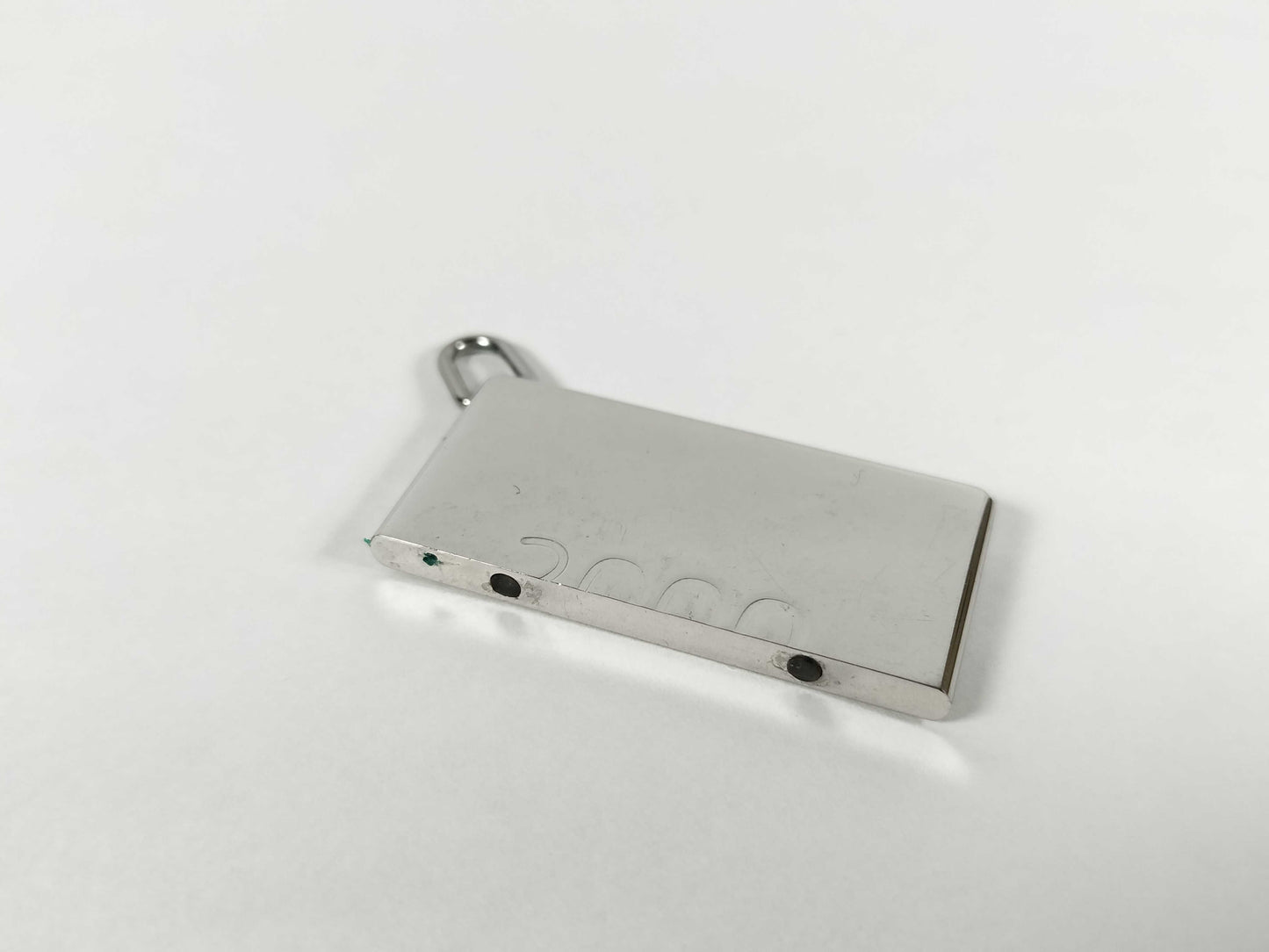 HERMES Hermès Symbol Choker Necklace with Pair Plates, 2000, Metal, Silver Color, Top Only, Pendant Top