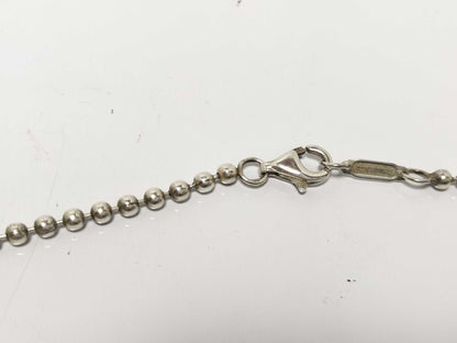 Tiffany & Co. Atlas Tiffany Necklace with Atlas Logo Plate, 925 Silver, 21.6g