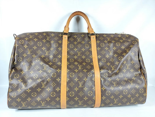 LOUIS VUITTON Monogram M41412 Keepall Bandouliere 60 Boston Bag