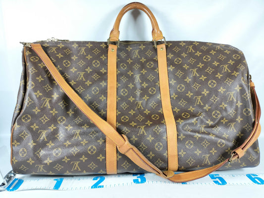 LOUIS VUITTON Monogram M41412 Keepall Bandouliere 60 Boston Bag