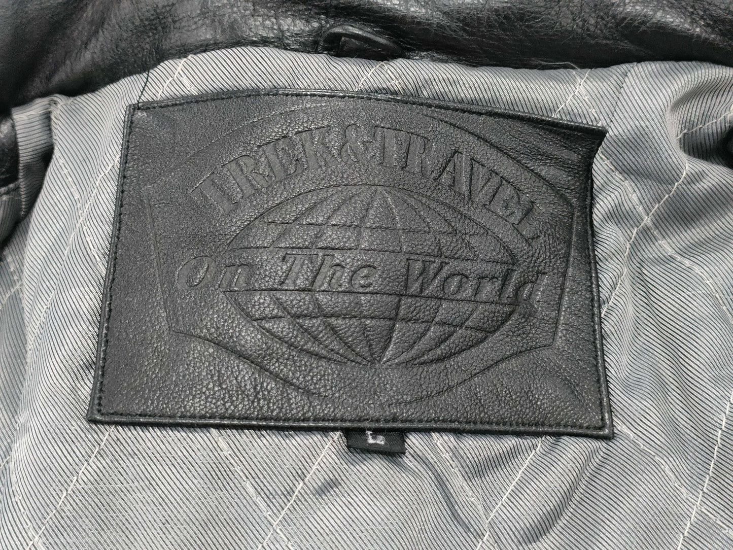 on the world cowhide coat, size L, long coat