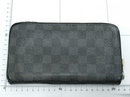 LOUIS VUITTON Damier Graphite Long Wallet N63077 Damier Graphite CA2121 Zippy Organizer Wallet