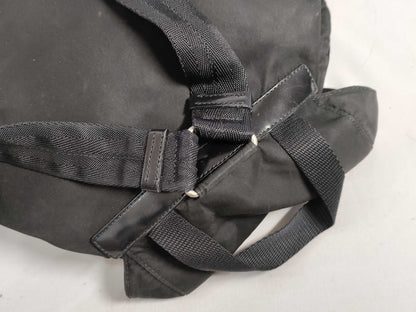 PRADA Nylon Prada Backpack with Triangle Logo, Black