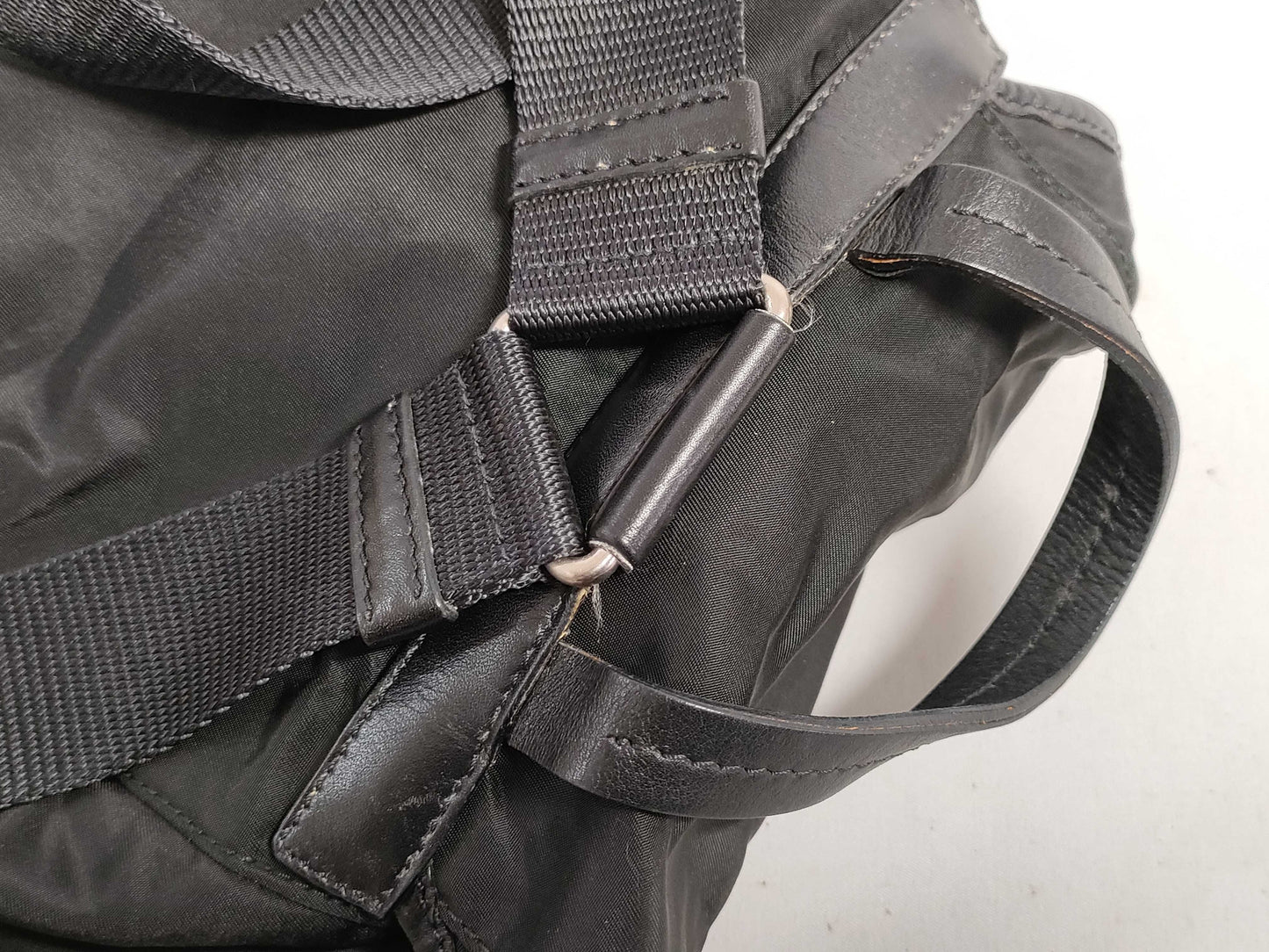 PRADA Nylon PRADA Prada Leather Triangle Logo Backpack BZ0003 Nylon Black Backpack