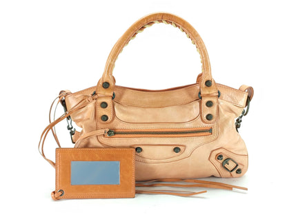 BALENCIAGA The First 2-way Handbag, Orange