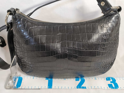 crocodile JRA Approved Shoulder Bag Black Shoulder Bag