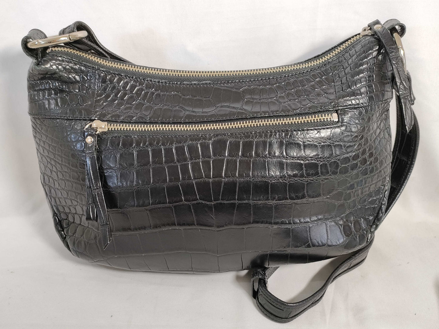 crocodile JRA Approved Shoulder Bag Black Shoulder Bag