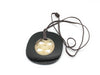 HERMES Lift GM Buffalo Horn Necklace in Black/Gray