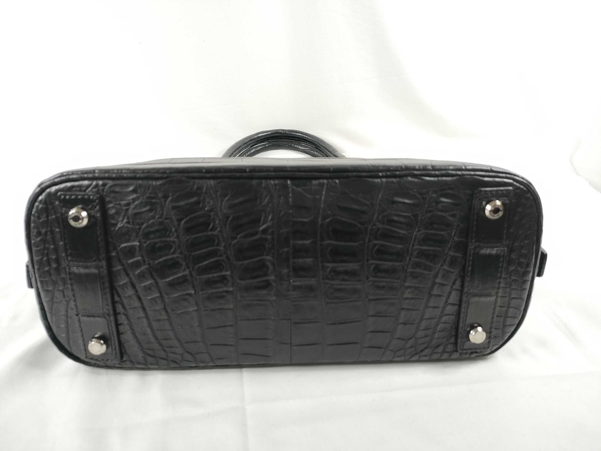 Leather Jewels JRA Tag Crocodile Bolide Style Unused Handbag