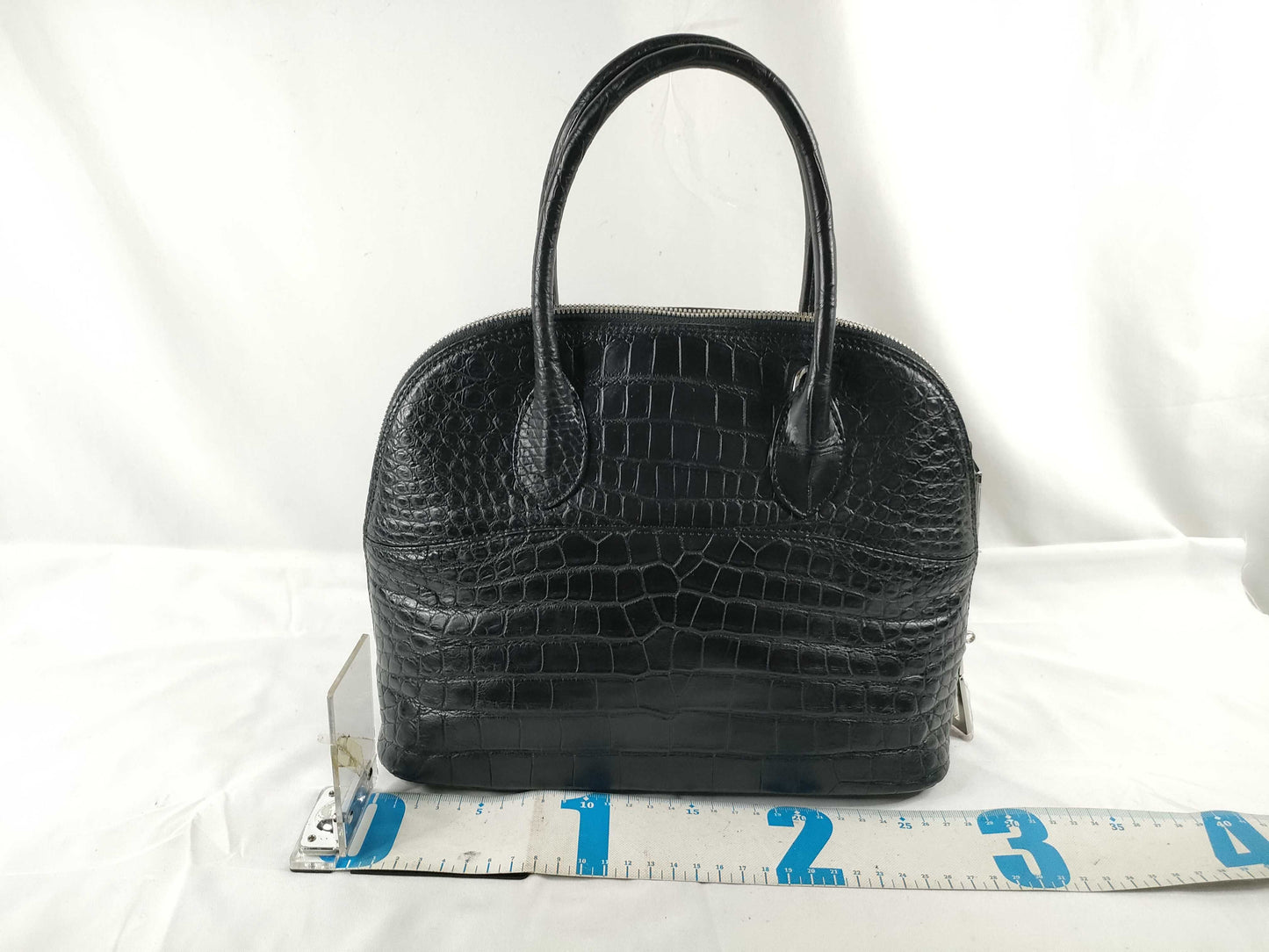 Leather Jewels JRA Tag Crocodile Bolide Style Unused Handbag