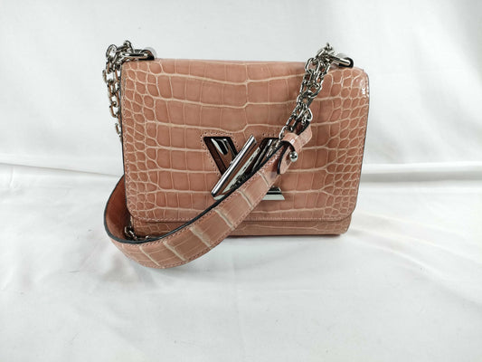 LOUIS VUITTON Crocodile Twist PM Turnlock Shoulder Bag