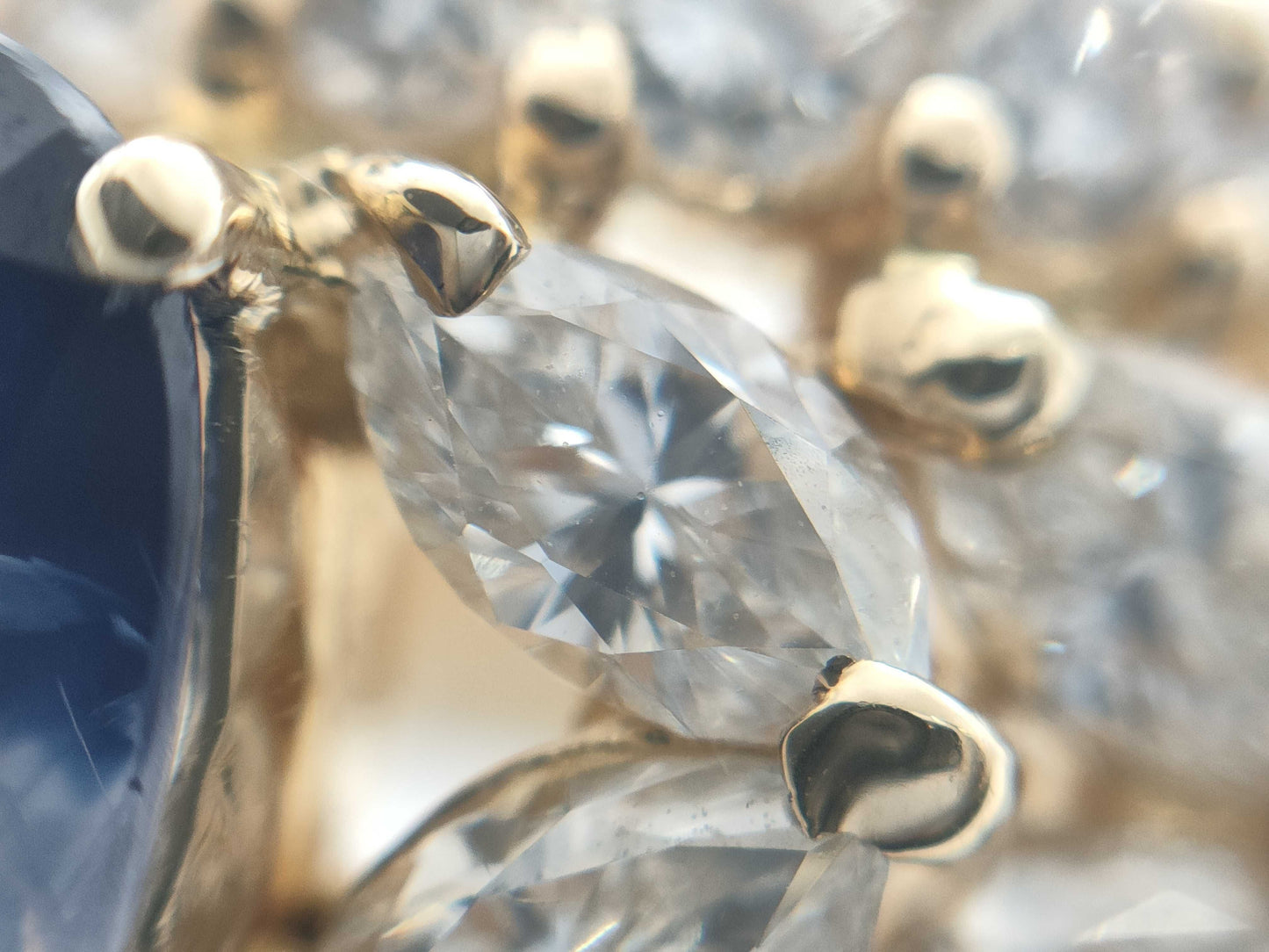 S1.160ct D2.17ct K18 11.6g Ring 