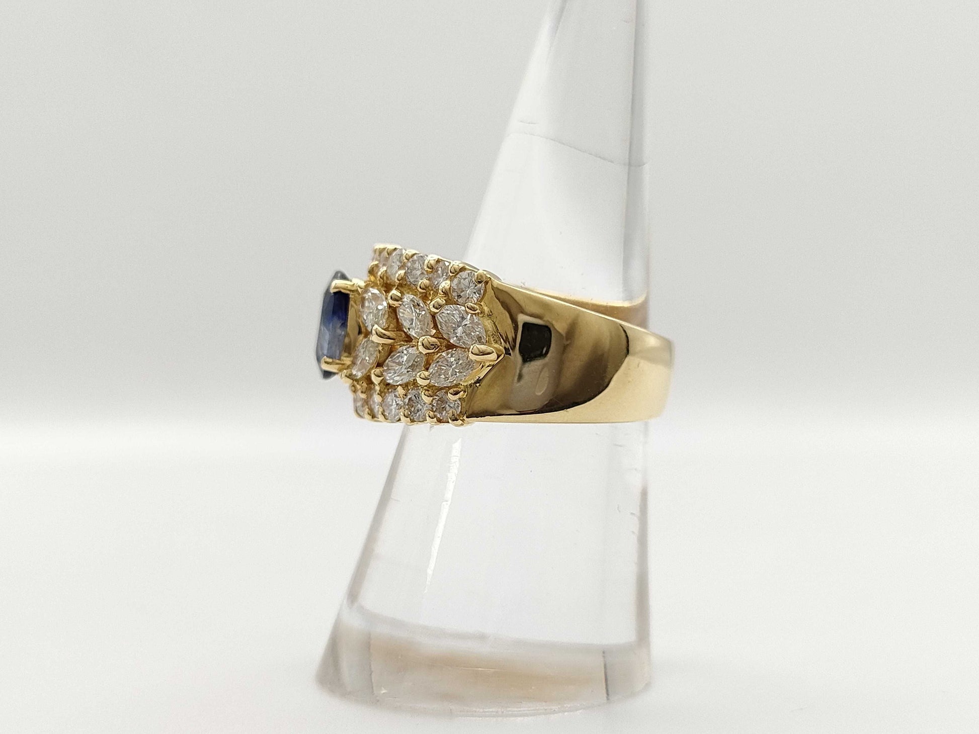 S1.160ct D2.17ct K18 11.6g Ring 