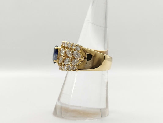 S1.160ct D2.17ct K18 11.6g Ring 