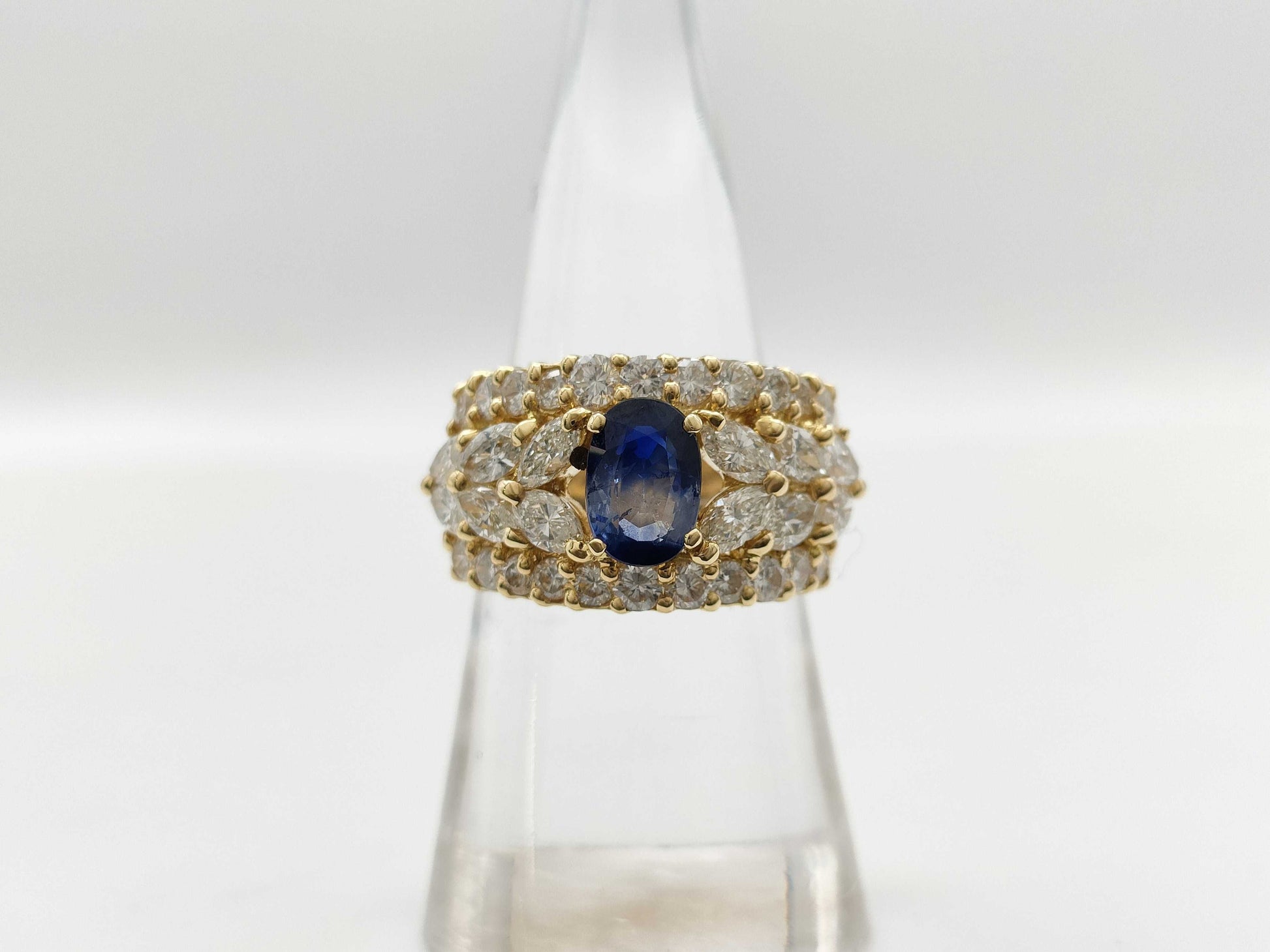 S1.160ct D2.17ct K18 11.6g Ring 