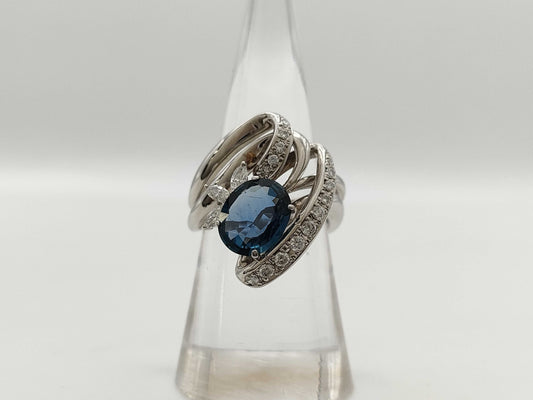 S2.14ct D0.43ct PT900 13.0g Ring 