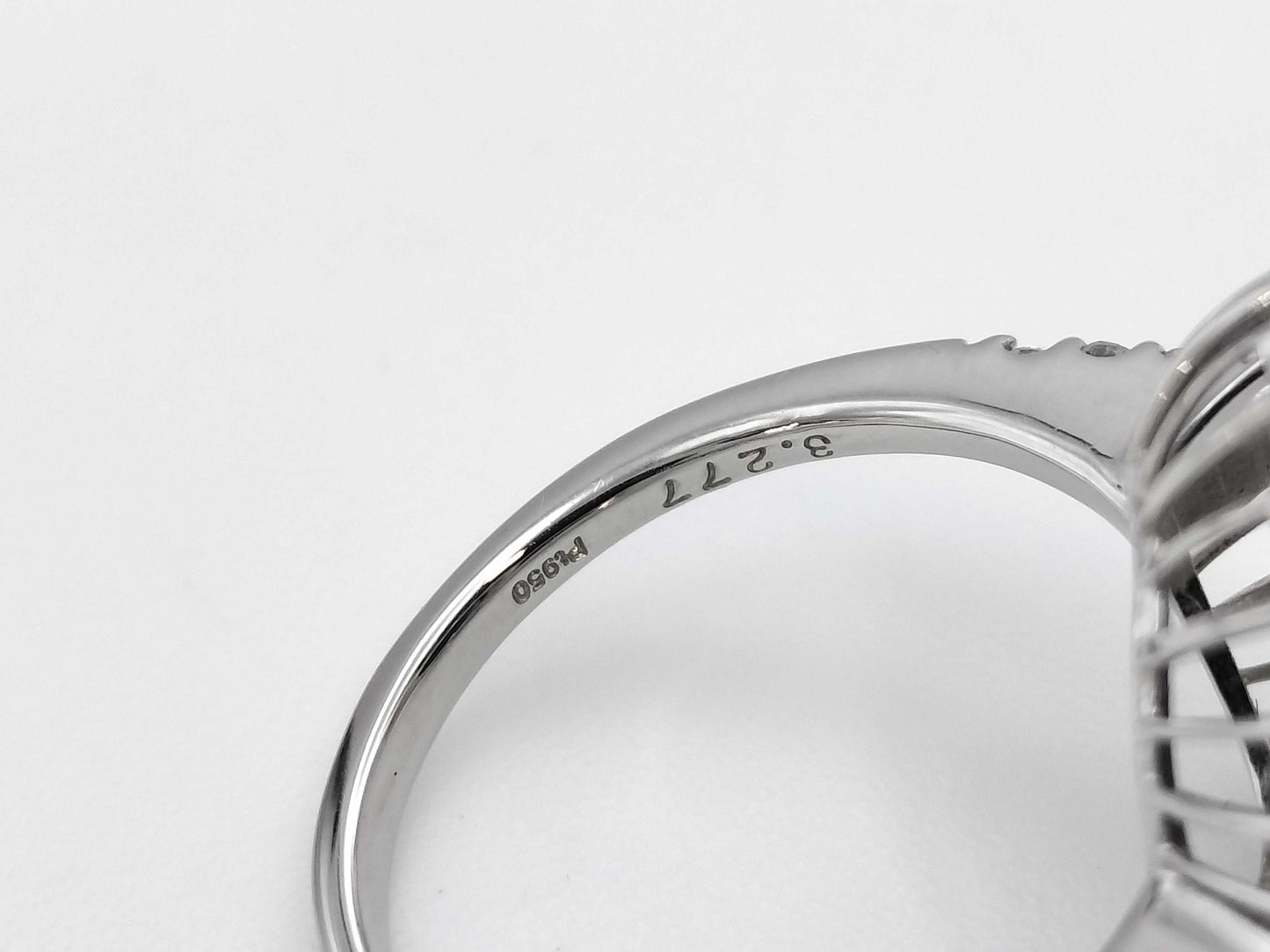 S3.277ct D0.77ct Pt950 5.7g Ring 