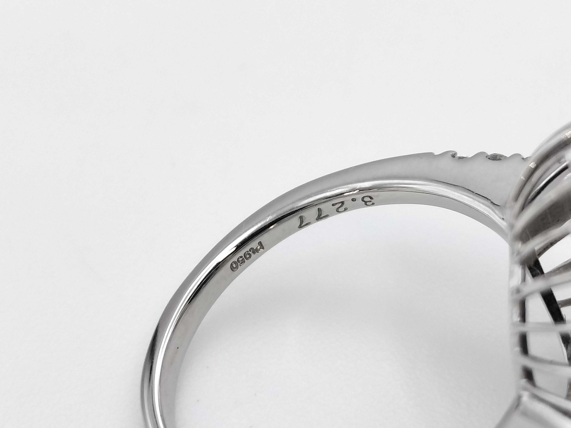 S3.277ct D0.77ct Pt950 5.7g Ring 