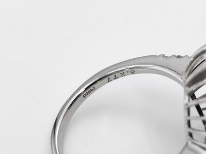 S3.277ct D0.77ct Pt950 5.7g Ring 