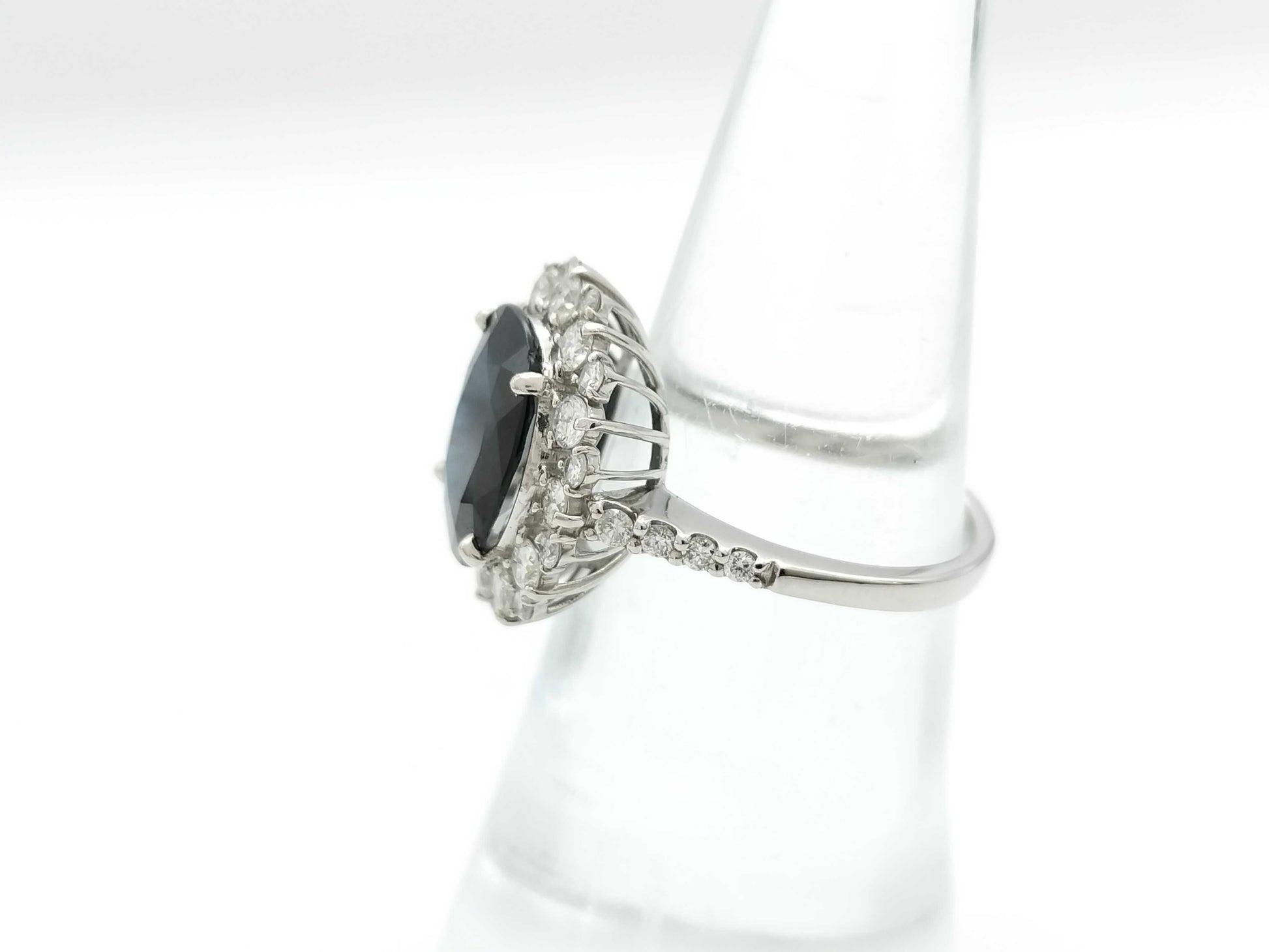 S3.277ct D0.77ct Pt950 5.7g Ring 