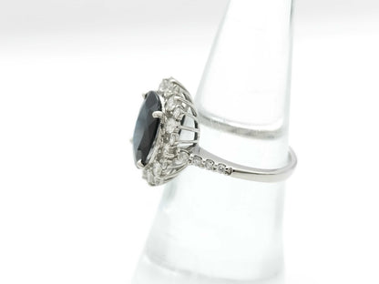 S3.277ct D0.77ct Pt950 5.7g Ring 