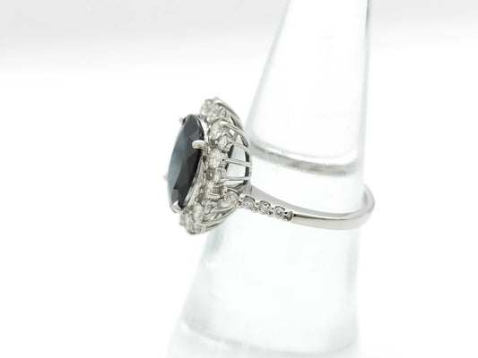 S3.277ct D0.77ct Pt950 5.7g Ring 