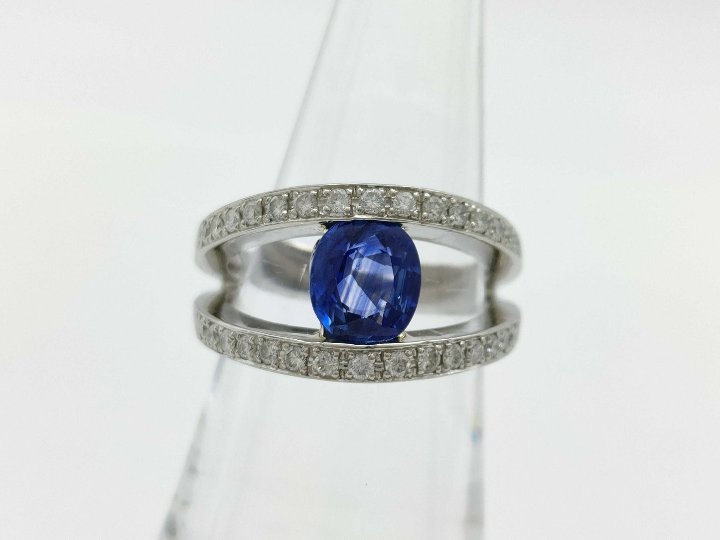 S1.596ct D0.575ct Pt900 12.8g Ring 