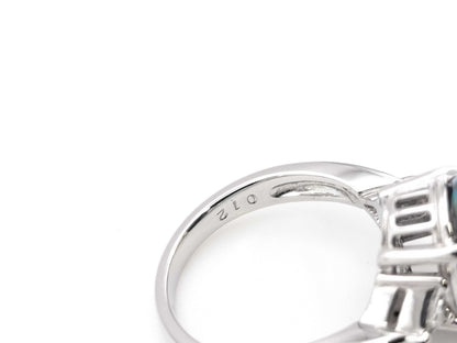 OP 2.67ct D 0.12ct Pt900 6.7g Ring 