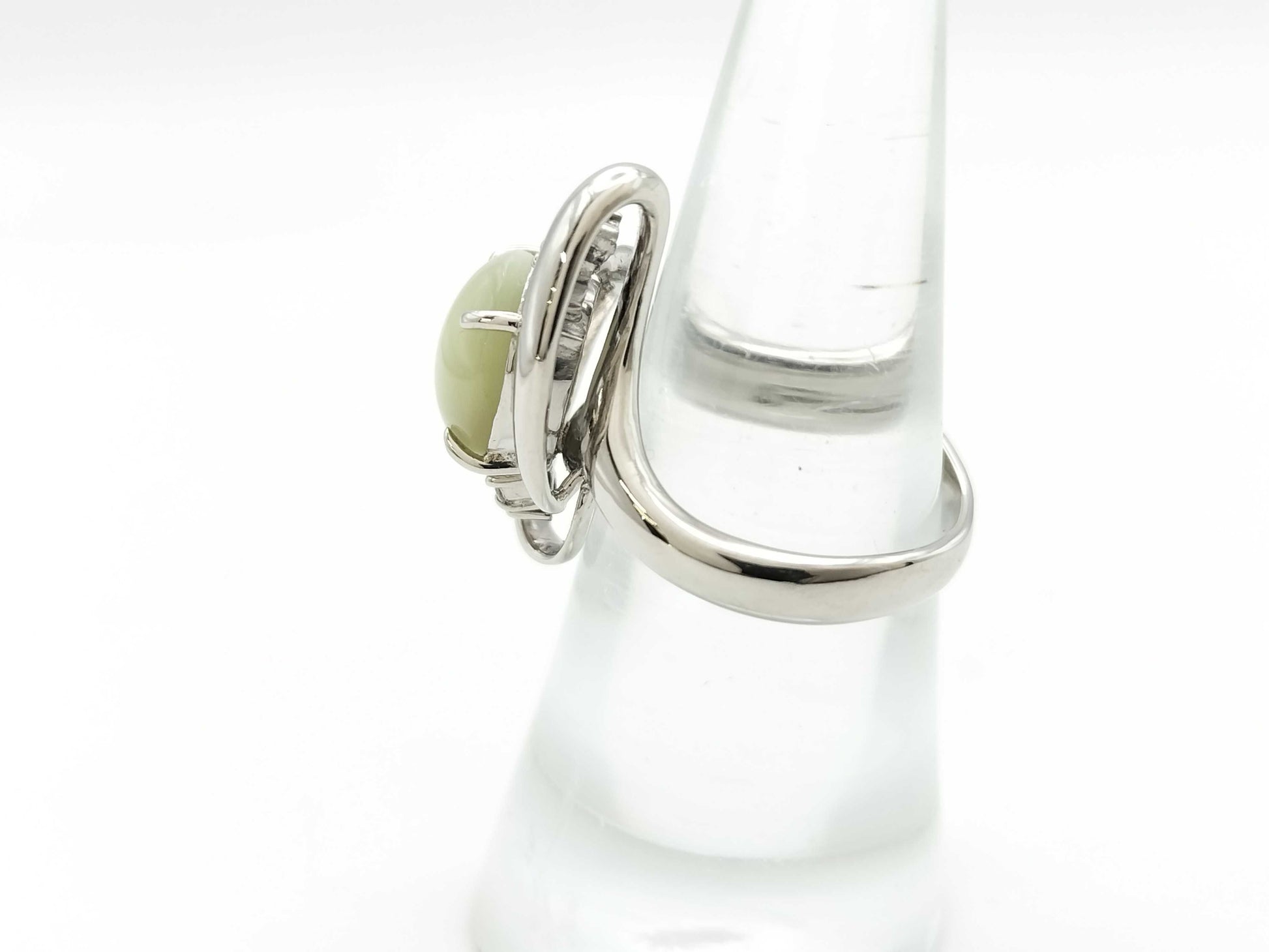 Chrysoberyl Cat's Eye 5.48ct D0.23ct Pt900 12.0g Ring 