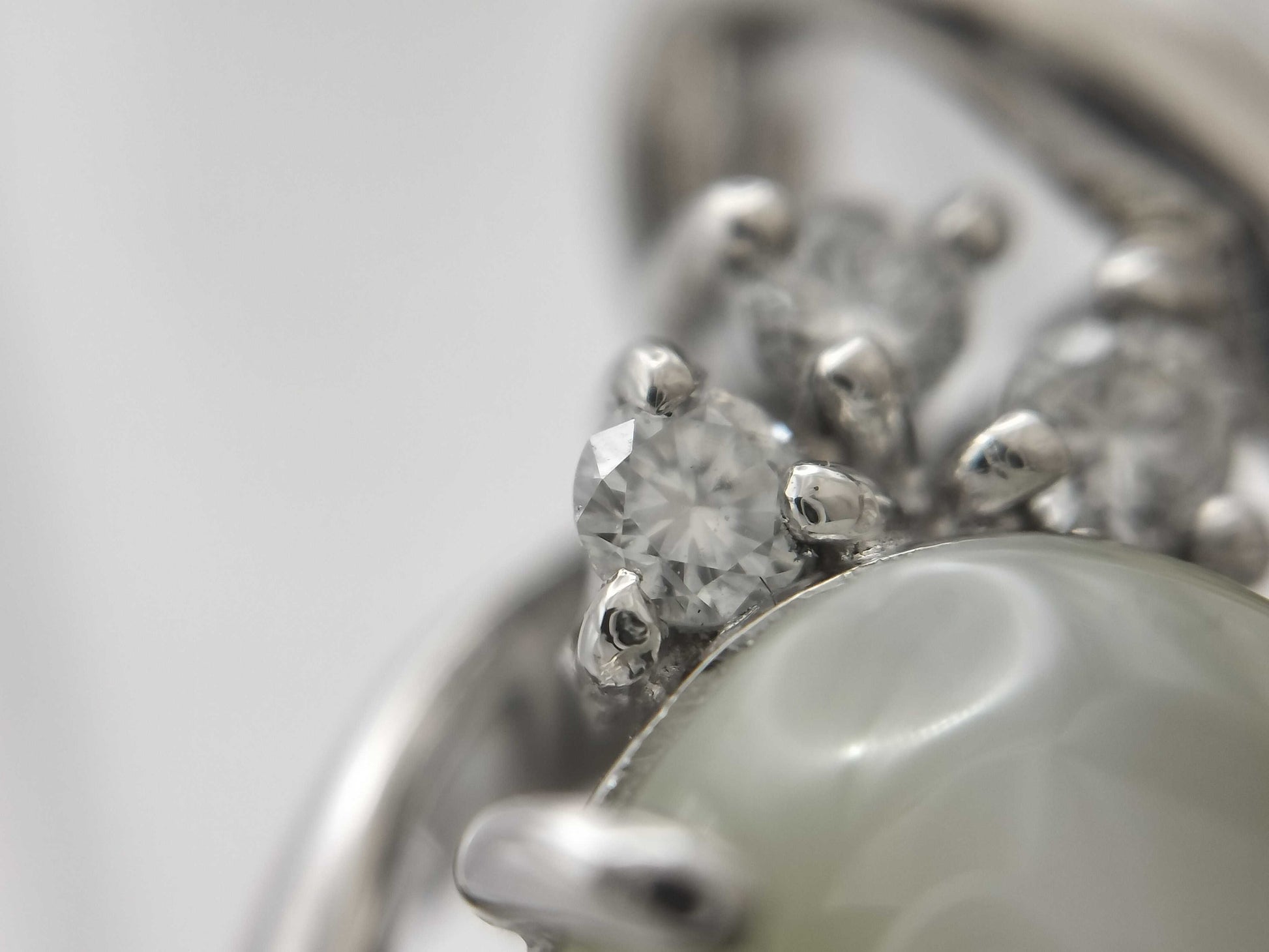 Chrysoberyl Cat's Eye 5.48ct D0.23ct Pt900 12.0g Ring 