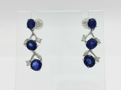 S4.94ct D0.36ct K18 4.9g Earrings 