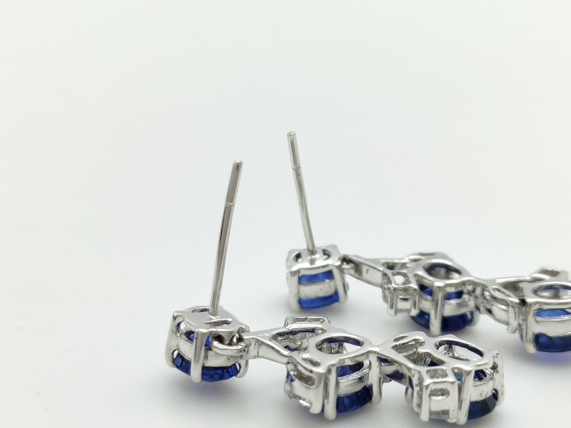 S4.94ct D0.36ct K18 4.9g Earrings 