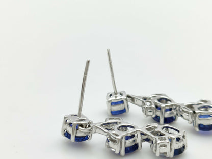 S4.94ct D0.36ct K18 4.9g Earrings 