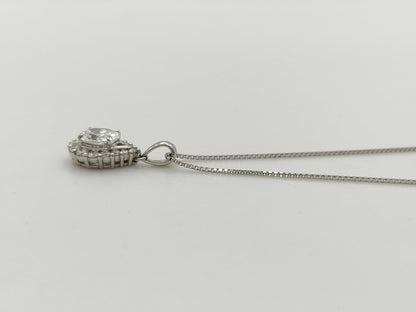 D1.015ct FD0.39ct Pt900/850 5.4g Necklace 
