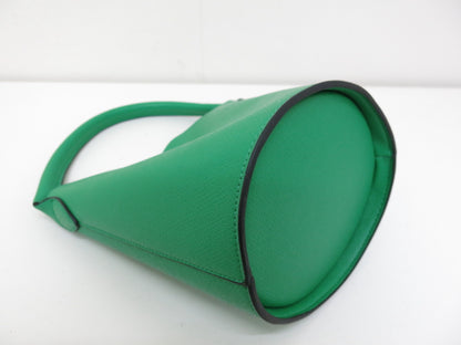 LONG CHAMP Longchamp Leather Handbag Green Handbag