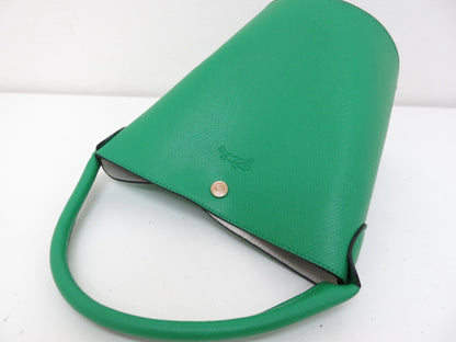 LONG CHAMP Longchamp Leather Handbag Green Handbag