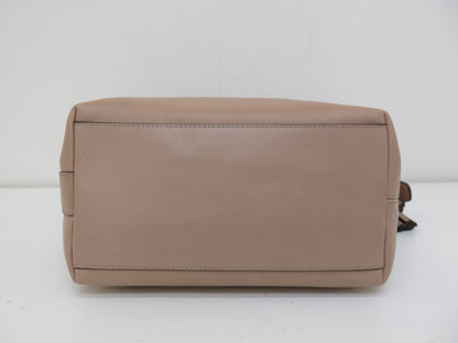 COACH Coach Leather One-Shoulder Bag Beige Shoulder Bag