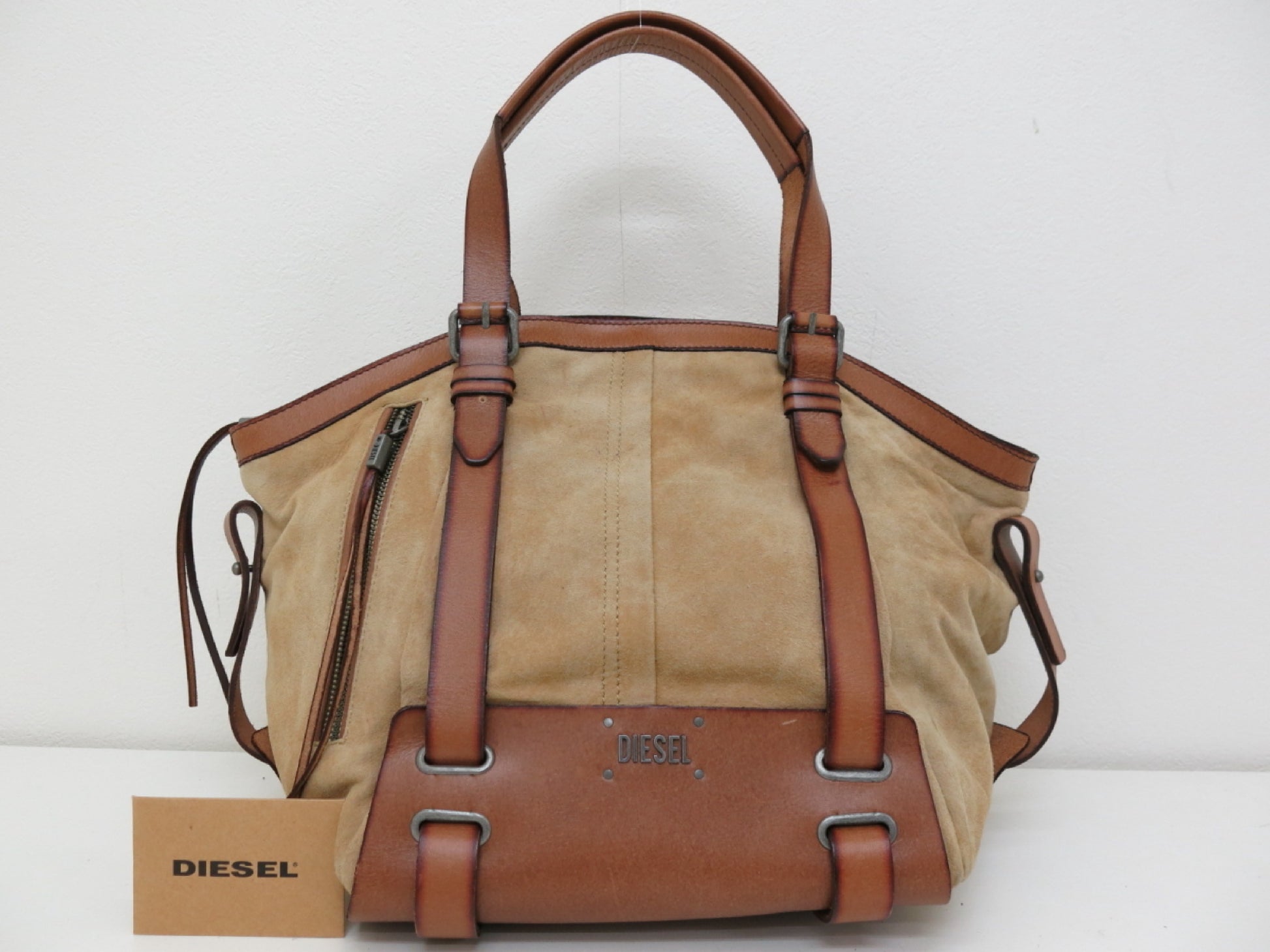DIESEL DIESEL Suede Leather Tote Bag Handbag