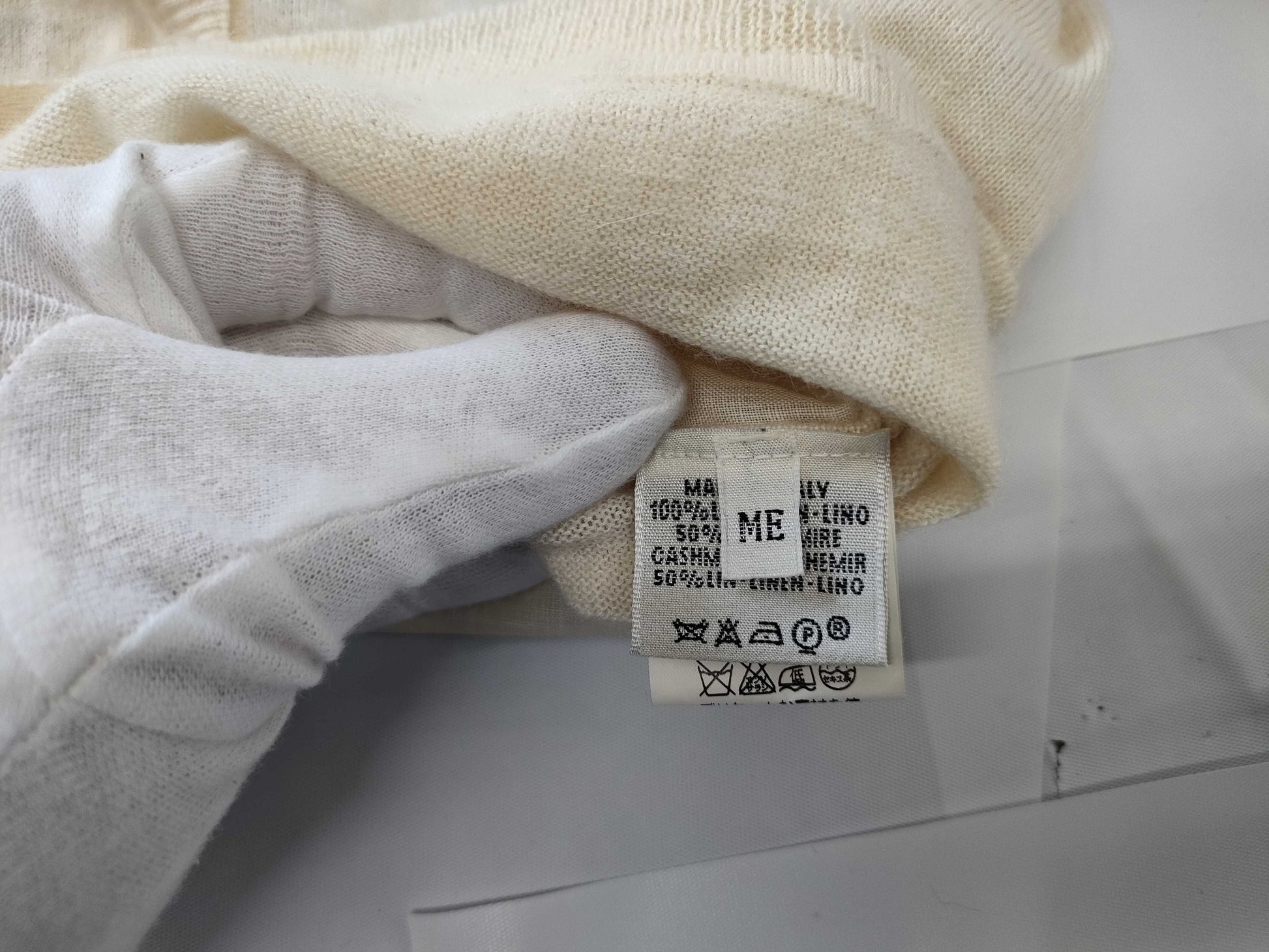 HERMES Margiela-era cashmere cardigan with fish print, size ME