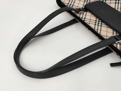 BURBERRY Nova Check Tote Bag, A4 Size Storage Tote Bag