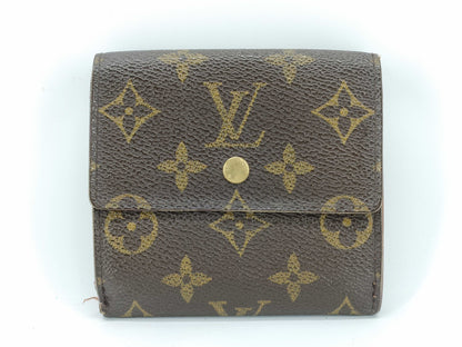 LOUIS VUITTON Monogram Louis Vuitton Monogram Double-Hook Porte Monnaie Carte Credit Tri-Fold Wallet