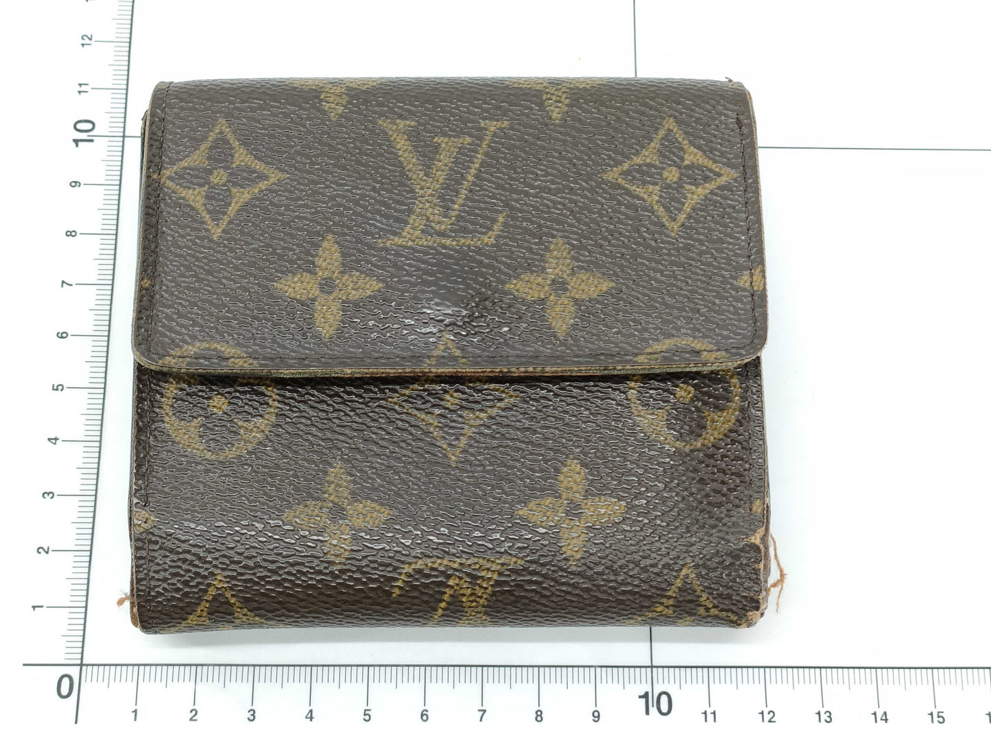LOUIS VUITTON Monogram W-hook Porte Monnaie Carte Credit folding wallet