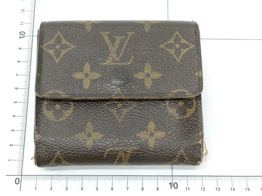 LOUIS VUITTON Monogram W-hook Porte Monnaie Carte Credit folding wallet