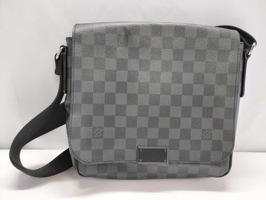 LOUIS VUITTON Damier Graphite Louis Vuitton Damier Graphite District PM N41260 Shoulder Bag