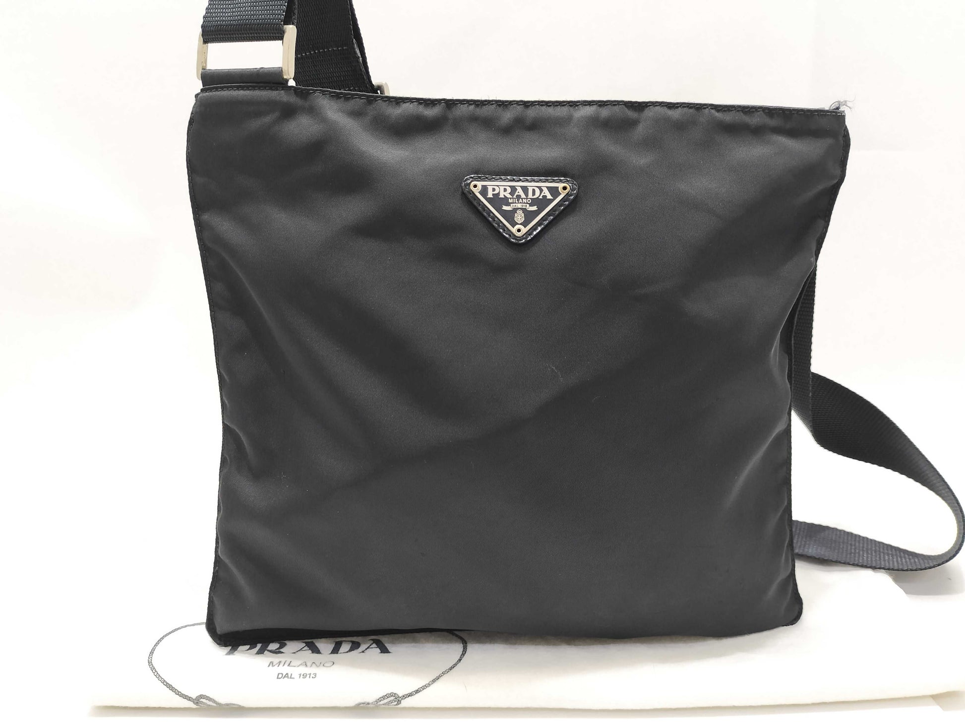 PRADA Nylon Prada Shoulder Bag Nylon Black Shoulder Bag