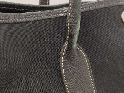 HERMES Garden Party Tote Bag Black Tote Bag