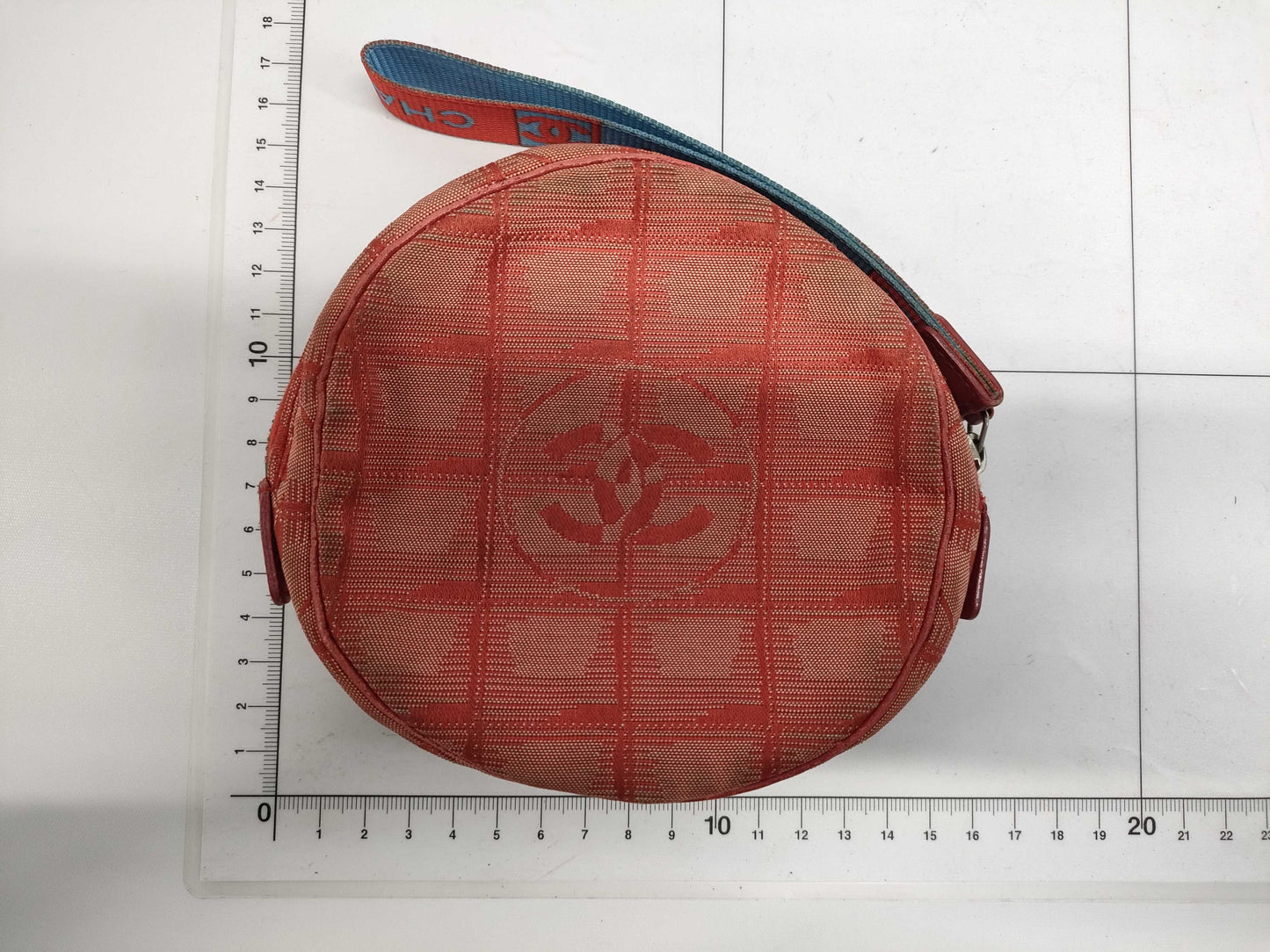 CHANEL New Travel Line Sports Pouch Coco Mark Red Blue Pouch