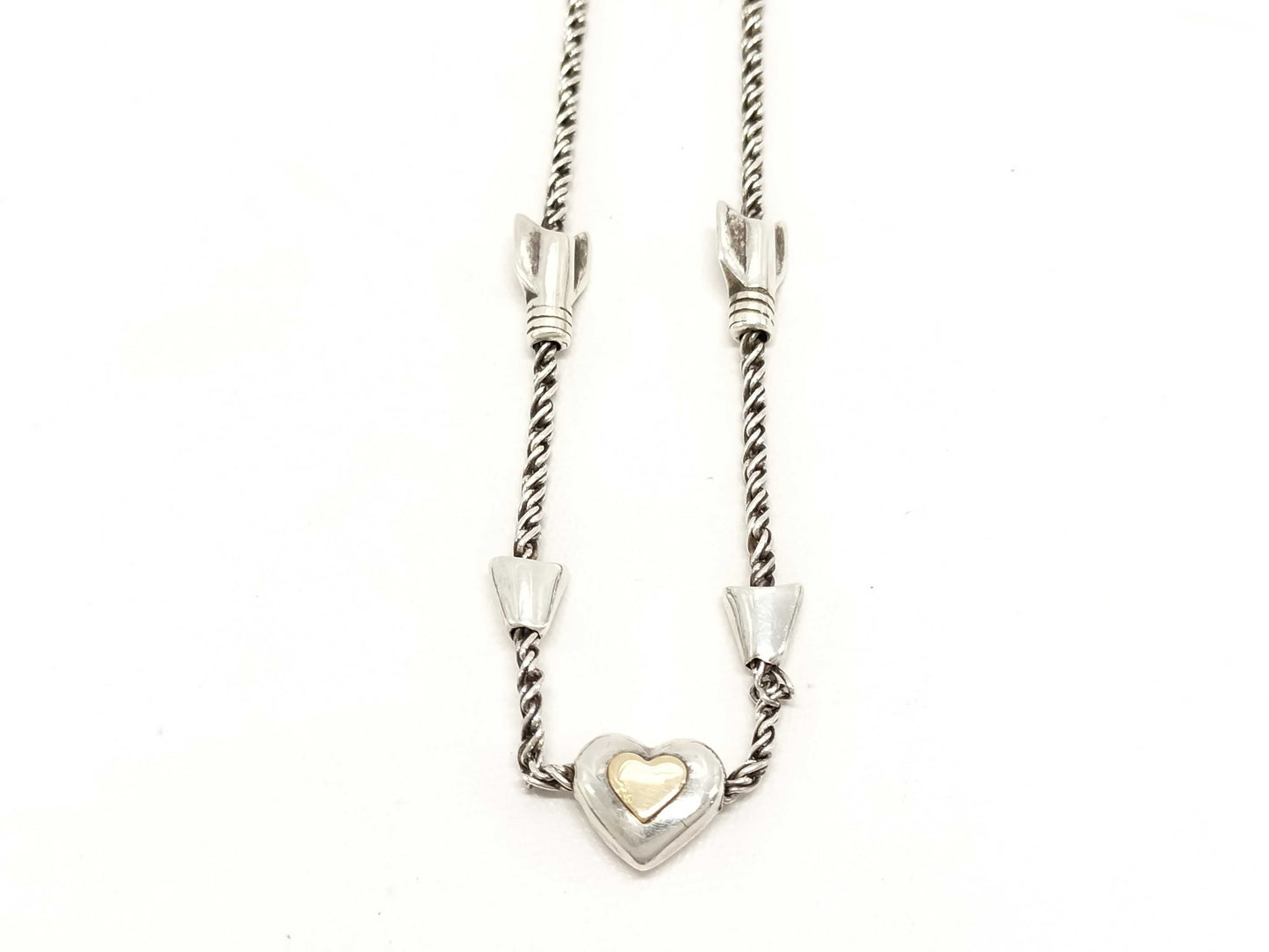 Tiffany & Co. Tiffany Necklace Heart Arrow Twist Chain SV925 750YG 12.4g Necklace
